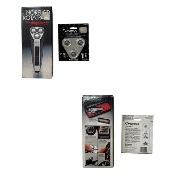 Vintage Norelco Rotatract Razor Electric Shaver HP 1601 Case 1915XR Heads New - Picture 9 of 9